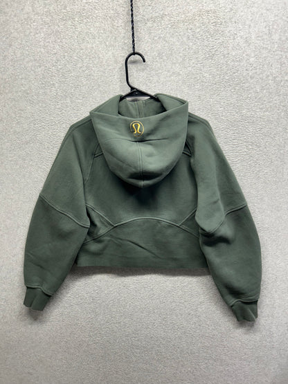 Lululemon Scuba Oversized Half Zip Hoodie Gold Zip Size XS/S (Square) Dark Forest