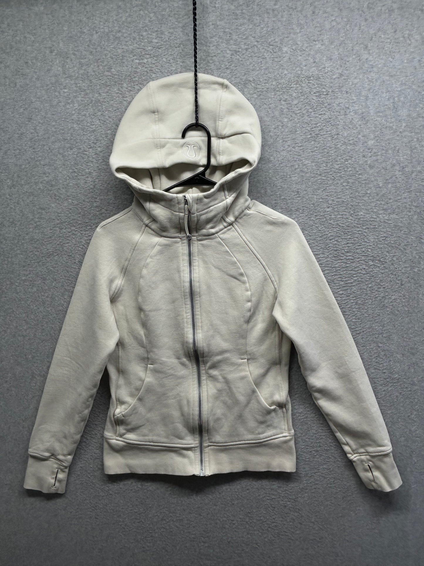Lululemon Scuba Full-Zip Hoodie Size 6 Bone