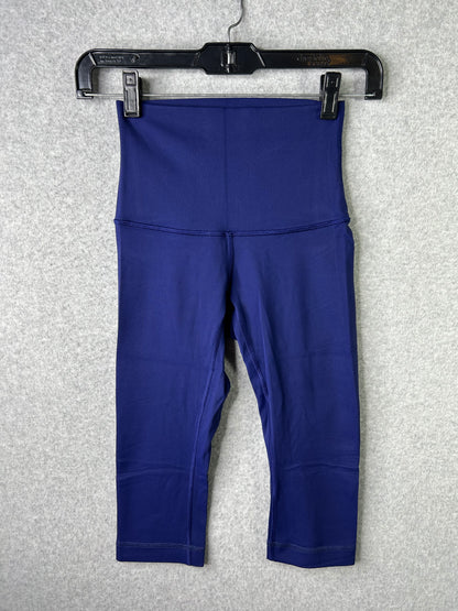 Lululemon Wunder Under 16" Crop Size 2 Pigment Blue