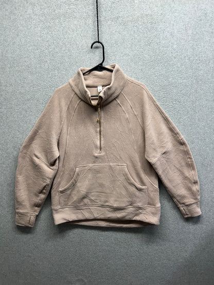 Lululemon Scuba Tumbled Fleece Funnel-Neck Half Zip Size M/L (Square) Adaptive Pink | Gold
