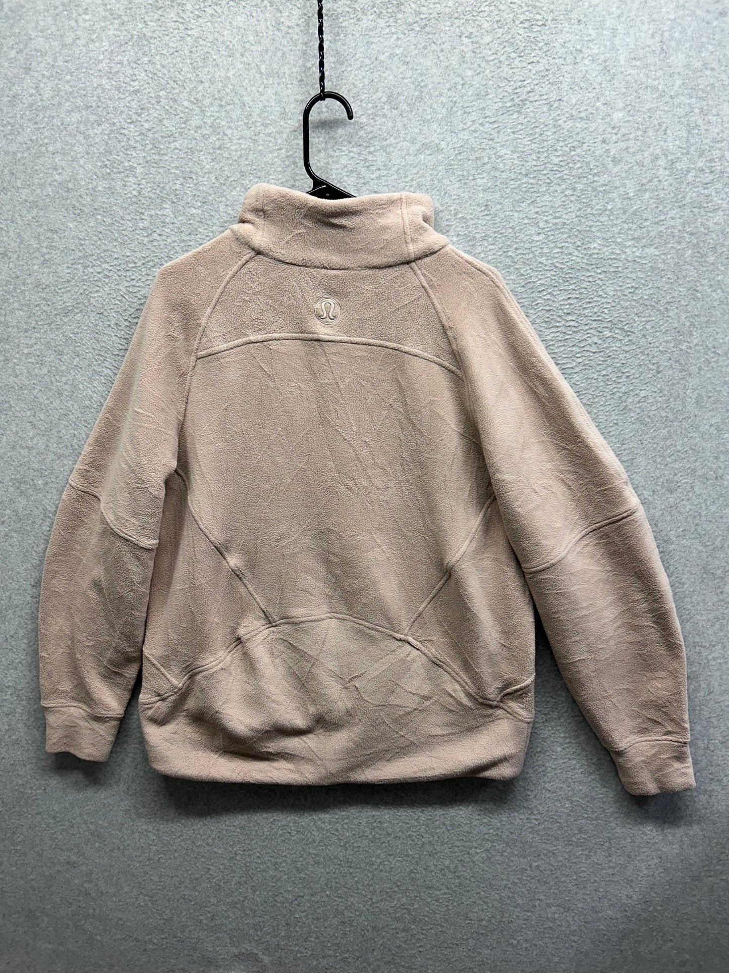 Lululemon Scuba Tumbled Fleece Funnel-Neck Half Zip Size M/L (Square) Adaptive Pink | Gold