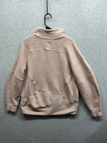 Lululemon Scuba Tumbled Fleece Funnel-Neck Half Zip Size M/L (Square) Adaptive Pink | Gold