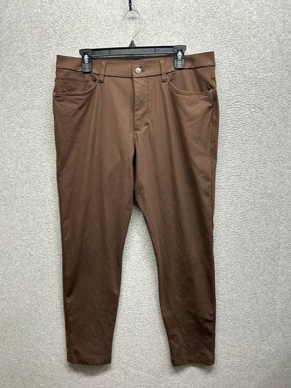 Lululemon ABC Slim-Fit 5 Pocket Pant Warpstreme Size 34x30 Dark Coffee