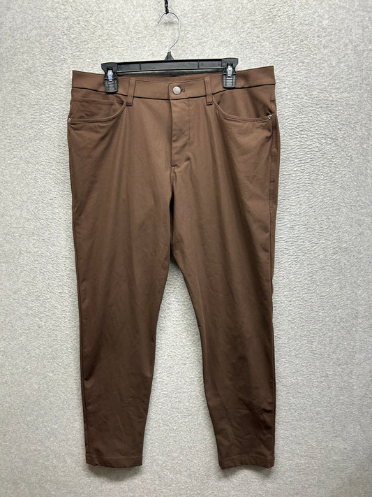 Lululemon ABC Slim-Fit 5 Pocket Pant Warpstreme Size 34x30 Dark Coffee