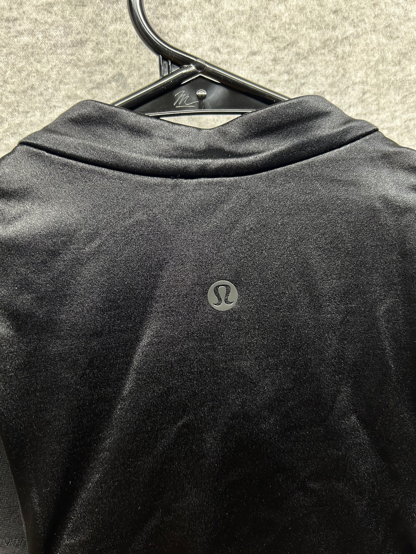 Lululemon Satin Shine Full-Zip Tank Top Size Large Black | Walnut Crunch | Foam Cloud