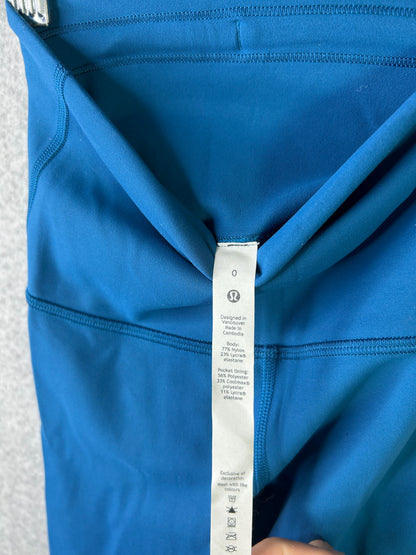 Lululemon Wunder Train High-Rise Tight 27" Size 0 Pitch Blue