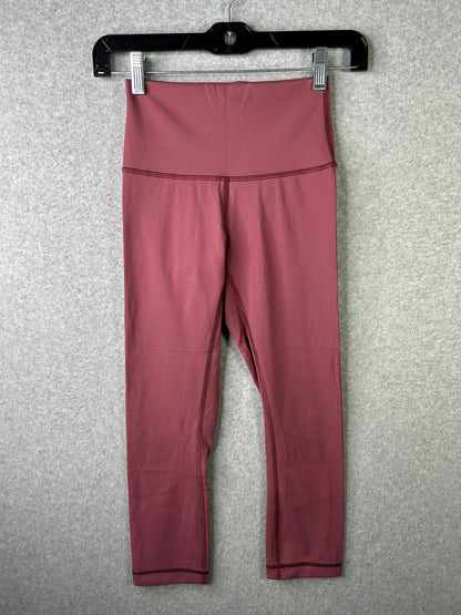 Lululemon Wunder Under Crop High-Rise Luxtreme 22" Size 2 Misty Merlot