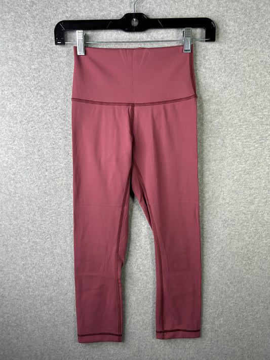 Lululemon Wunder Under Crop High-Rise Luxtreme 22" Size 2 Misty Merlot