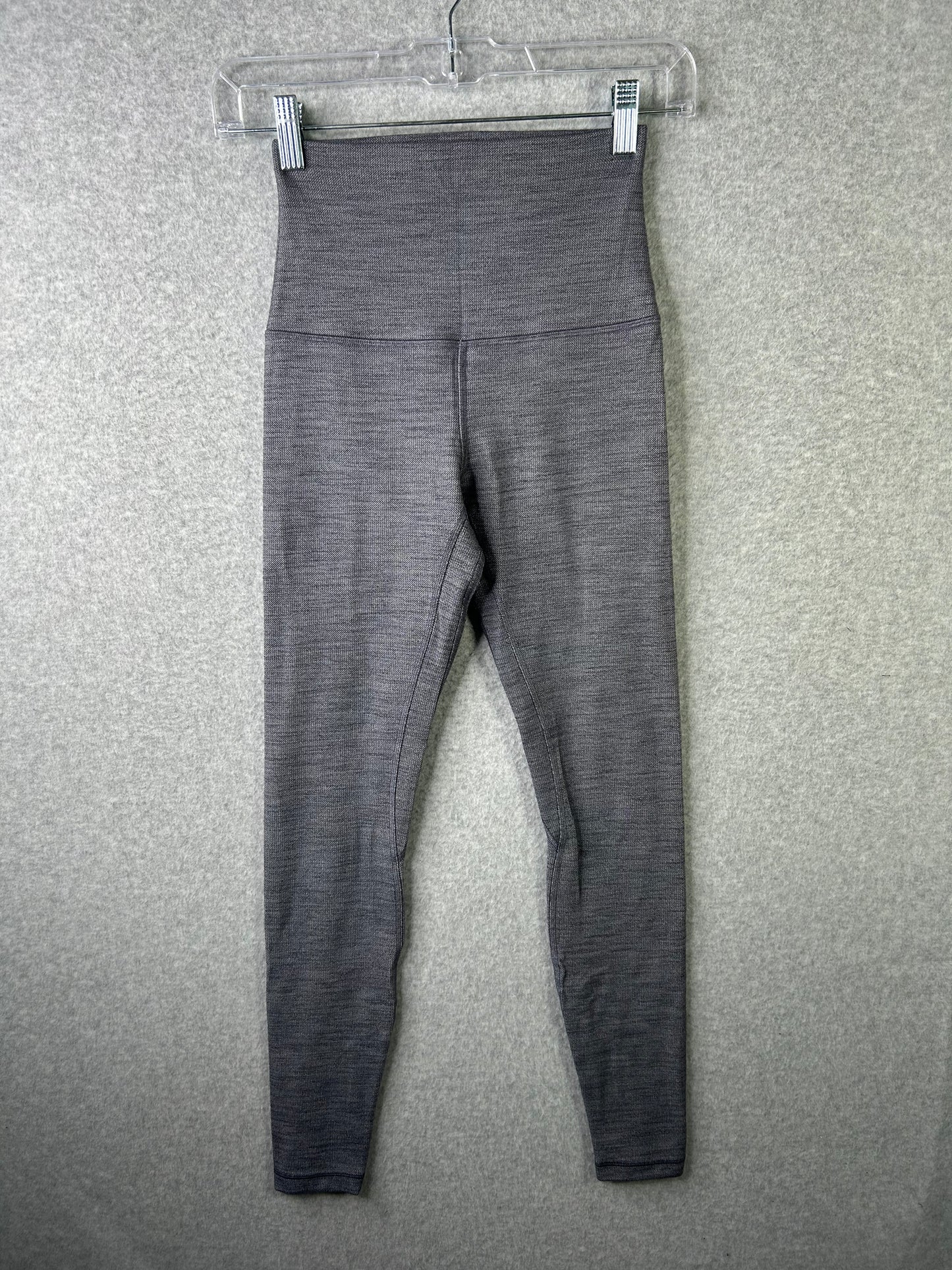 Lululemon Align Pant Super High-Rise 28" Size 4 Heathered Herringbone Heathered Black