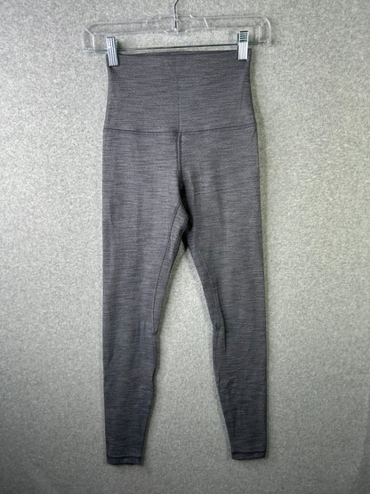 Lululemon Align Pant Super High-Rise 28" Size 4 Heathered Herringbone Heathered Black