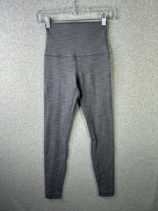 Lululemon Align Pant Super High-Rise 28" Size 4 Heathered Herringbone Heathered Black