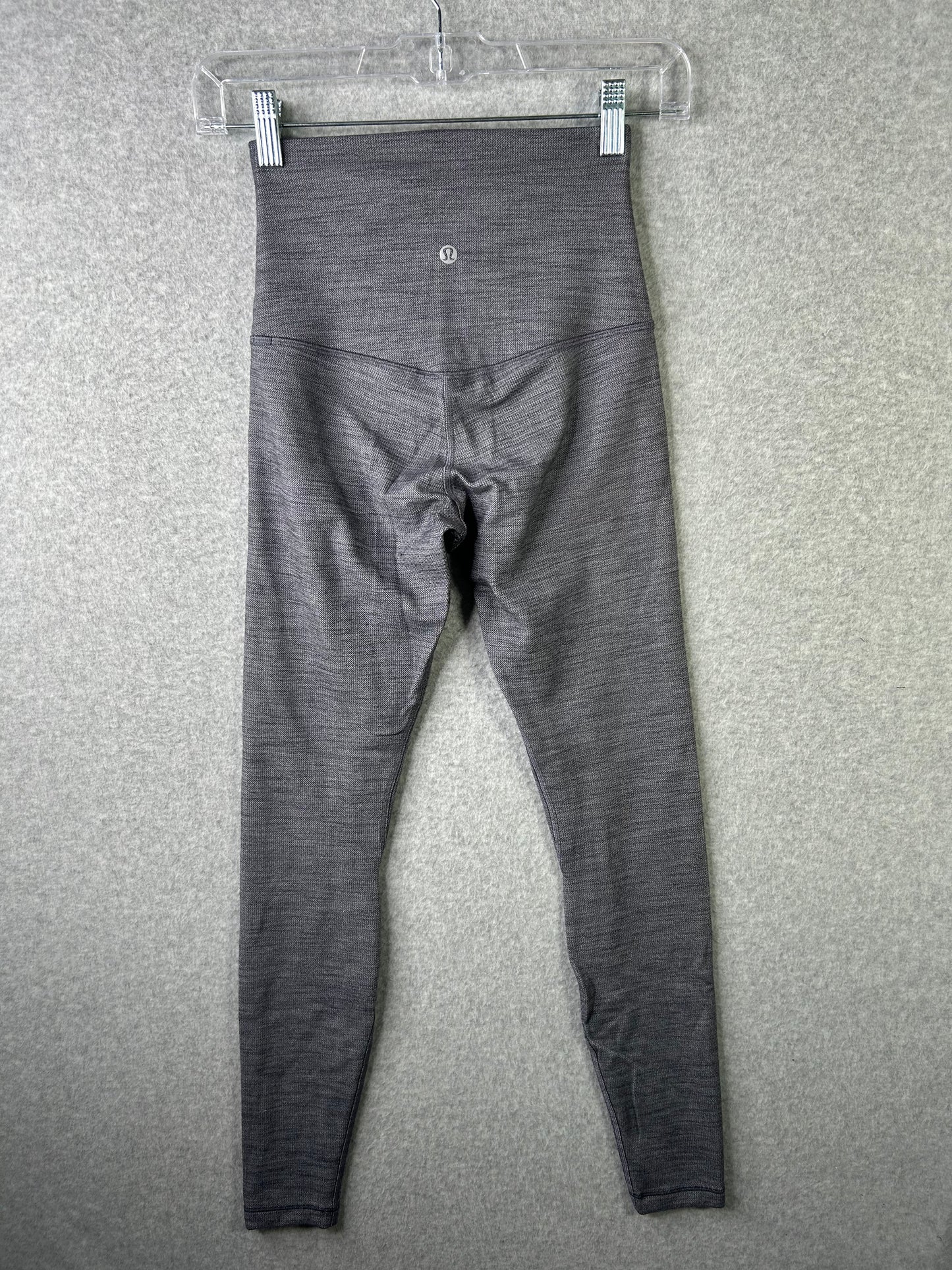Lululemon Align Pant Super High-Rise 28" Size 4 Heathered Herringbone Heathered Black