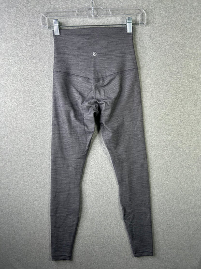 Lululemon Align Pant Super High-Rise 28" Size 4 Heathered Herringbone Heathered Black
