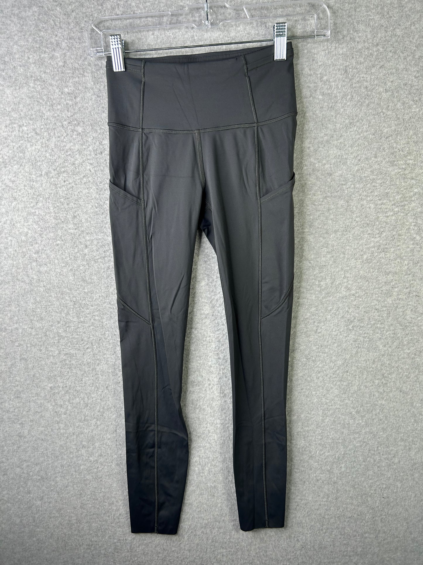 Lululemon Fast and Free Tight II 25" Non-Reflective Nulux Size 2 Graphite Grey