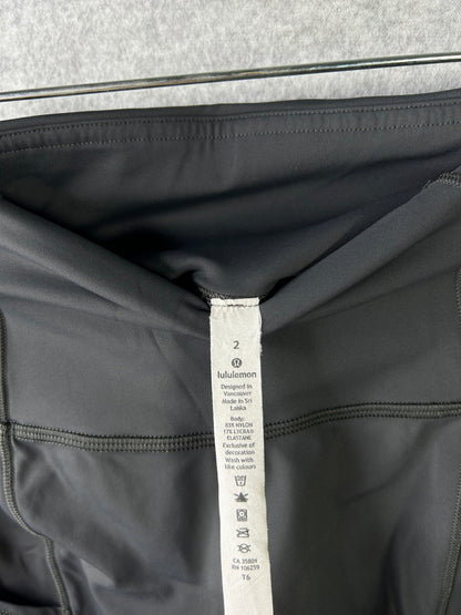 Lululemon Fast and Free Tight II 25" Non-Reflective Nulux Size 2 Graphite Grey