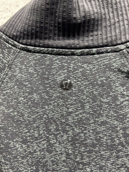 Lululemon Rest Less 1/2 Zip Size 6 Black | Dark Cast