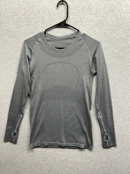 Lululemon Swiftly Tech Long Sleeve Crew Size 8 Heathered Slate