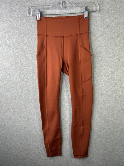 Lululemon Invigorate High-Rise Tight 25" Size 0 Dark Terracotta