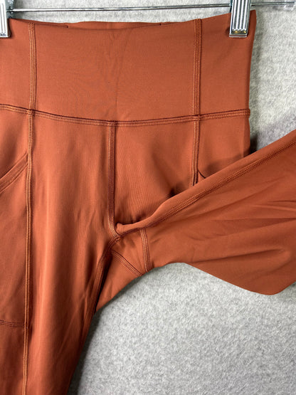 Lululemon Invigorate High-Rise Tight 25" Size 0 Dark Terracotta