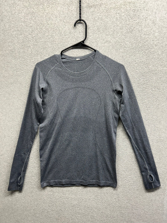 Lululemon Swiftly Tech Long Sleeve Crew Size 8 Heathered Slate