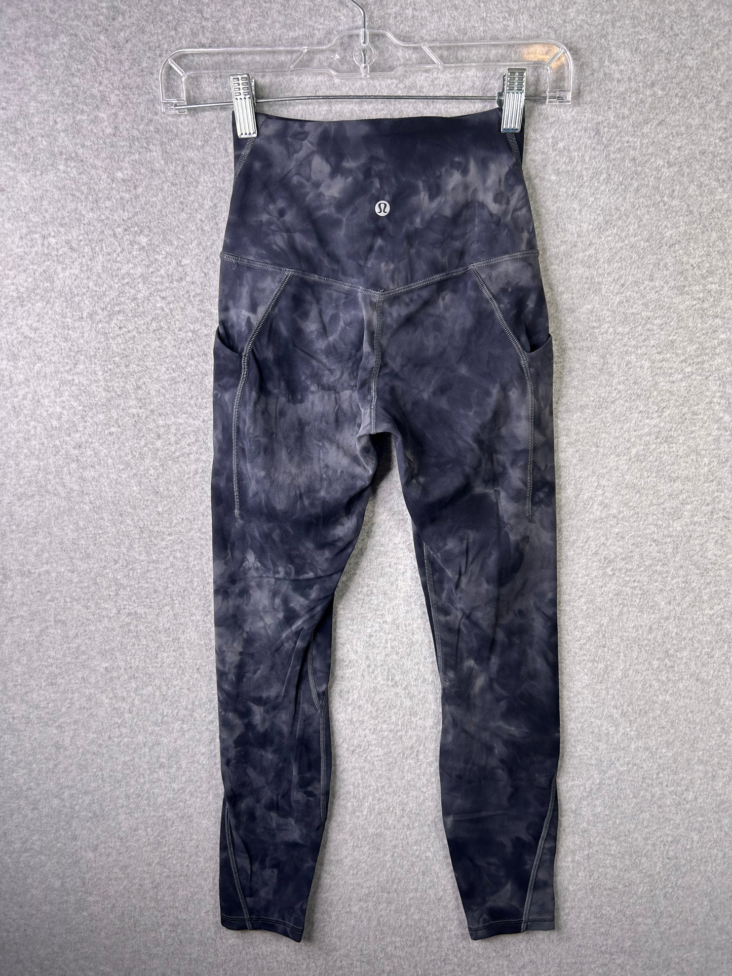 Lululemon Align High Rise Pant with Pockets 25" Size 2 Diamond Dye Graphite Grey