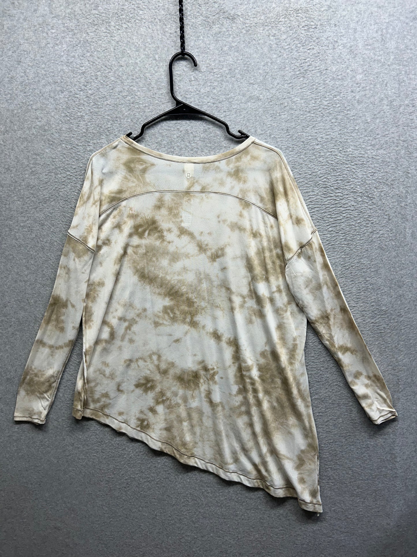 Lululemon To the Point Long Sleeve Shirt Mist Size 12 Earth Clay Tie Die