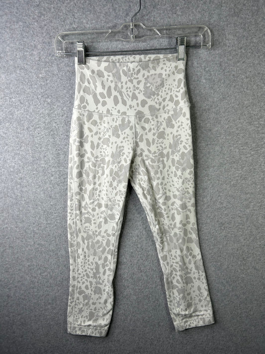 Lululemon Align High-Rise Crop 20" Size 2 Cheetah Camo Antique White Multi