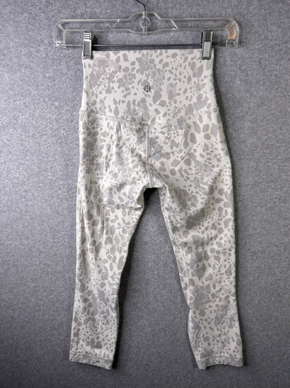 Lululemon Align High-Rise Crop 20" Size 2 Cheetah Camo Antique White Multi