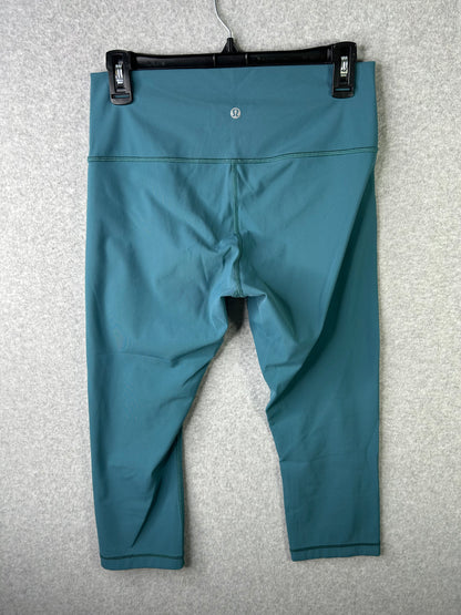 Lululemon Wunder Under Crop High-Rise Full-On Luxtreme 21" Size 10 Deep Cove