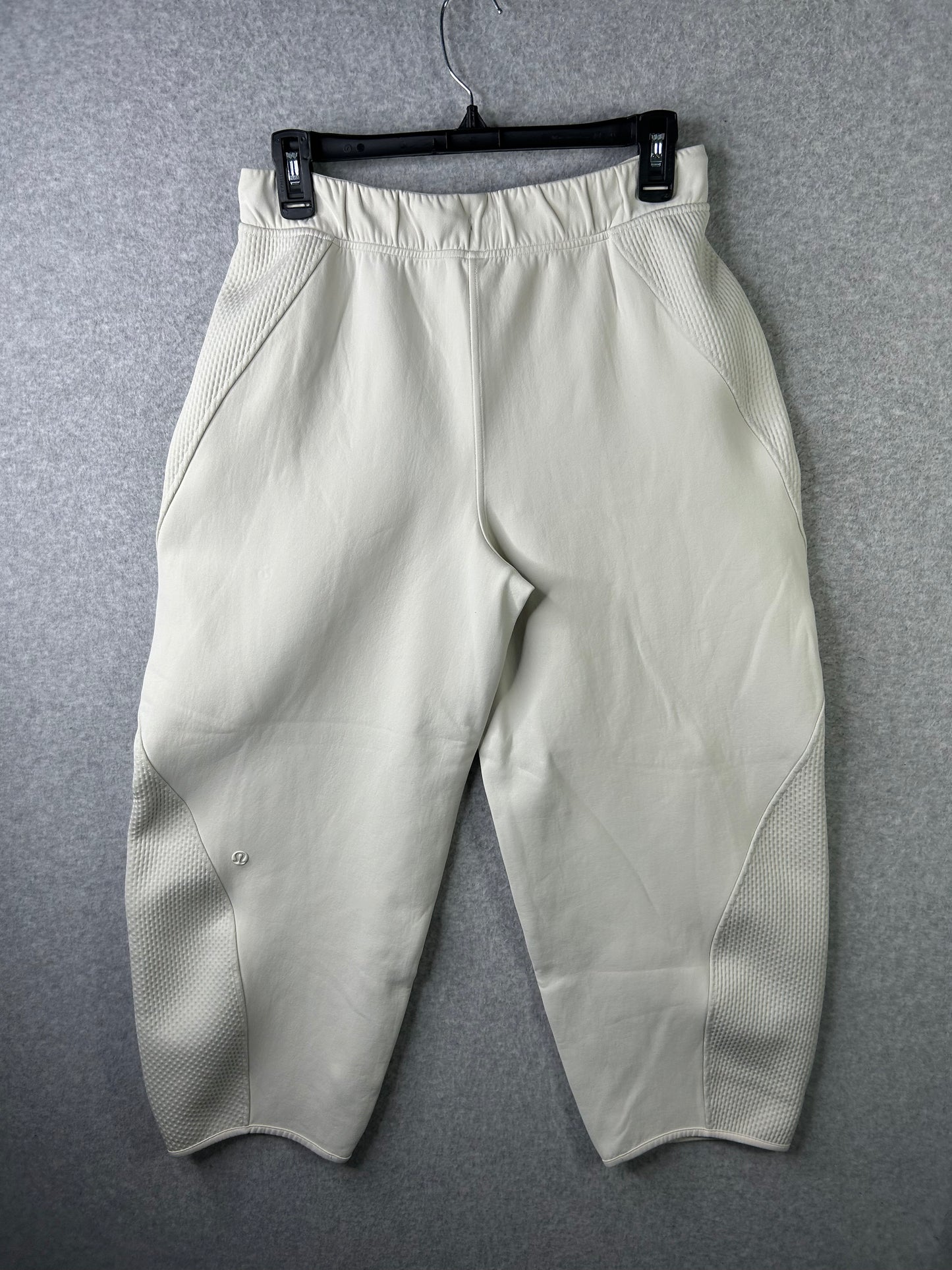 Lululemon Mixed Fabric Relaxed-Fit Tapered High-Rise Pant Size Small Bone