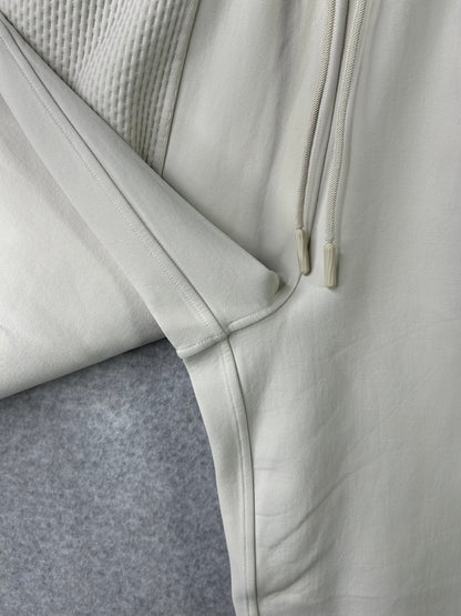 Lululemon Mixed Fabric Relaxed-Fit Tapered High-Rise Pant Size Small Bone