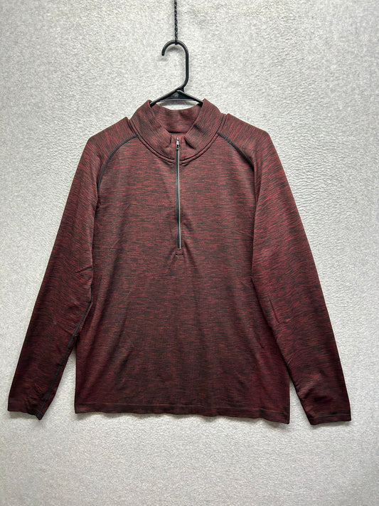 Lululemon Metal Vent Tech 1/2 Zip Size XL Oxblood