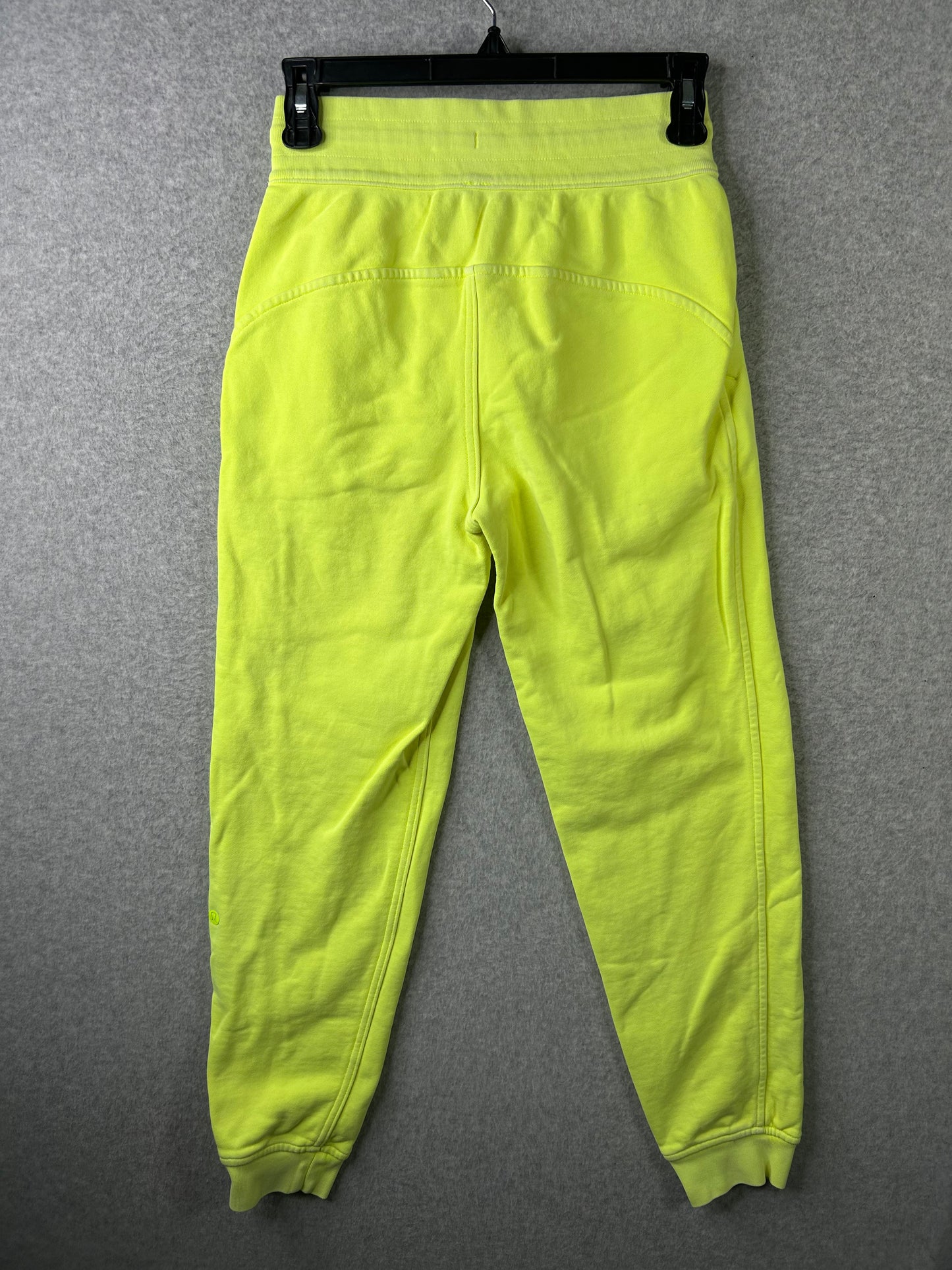 Lululemon Scuba High-Rise French Terry Jogger Size 2 Neon Garment Dye Solid Highlight Yellow