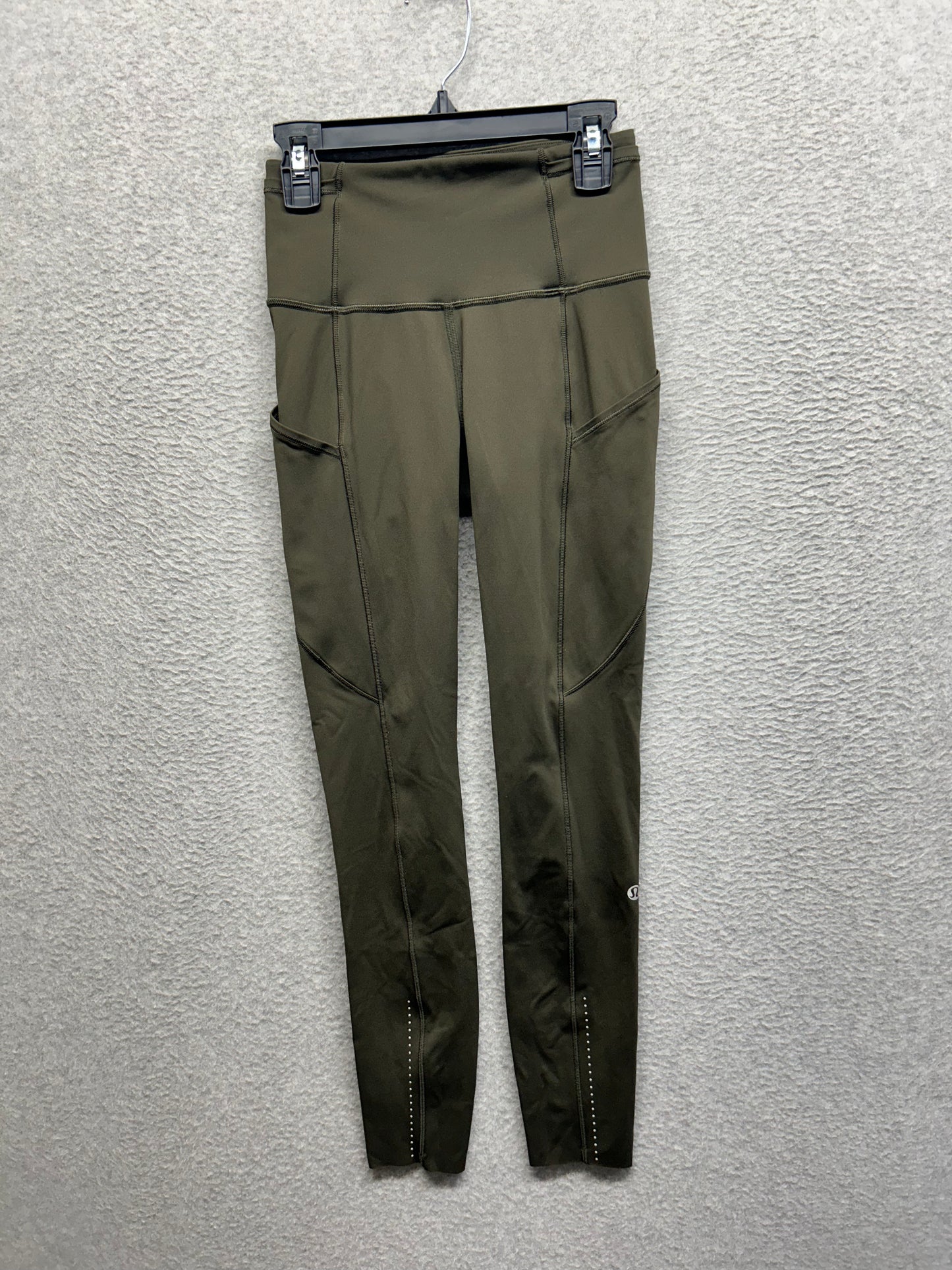Lululemon Fast & Free 7/8 Tight II Nulux 25" Size 2 Dark Olive