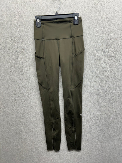 Lululemon Fast & Free 7/8 Tight II Nulux 25" Size 2 Dark Olive