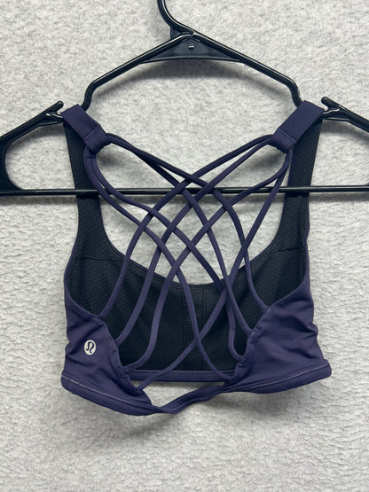 Lululemon Free To Be Bra Wild Size 2 Black Grape