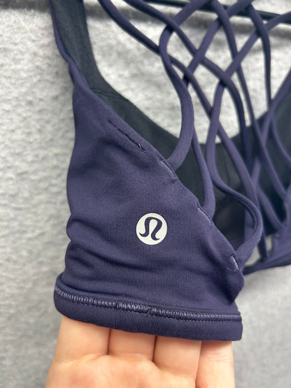 Lululemon Free To Be Bra Wild Size 2 Black Grape