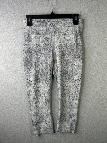 Lululemon Speed Up Crop 21" Size 6 Antiqued Alpine White Multi