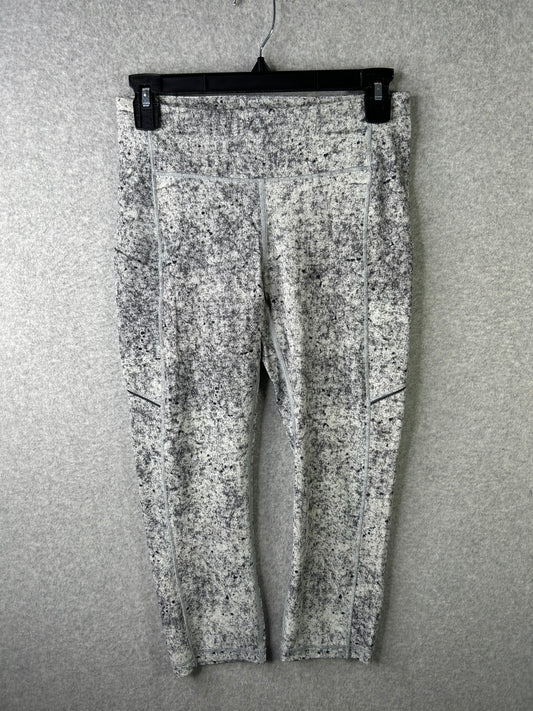 Lululemon Speed Up Crop 21" Size 6 Antiqued Alpine White Multi