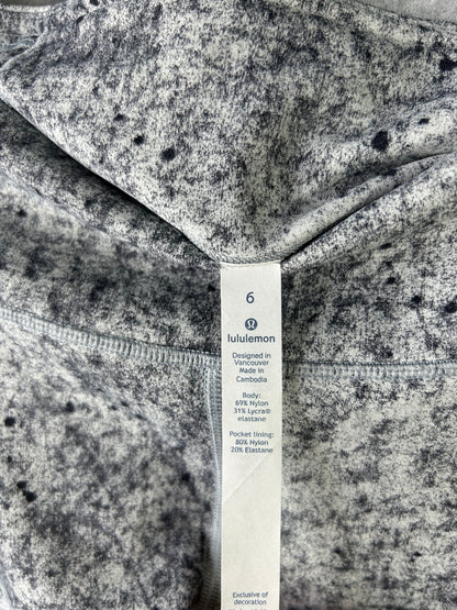 Lululemon Speed Up Crop 21" Size 6 Antiqued Alpine White Multi