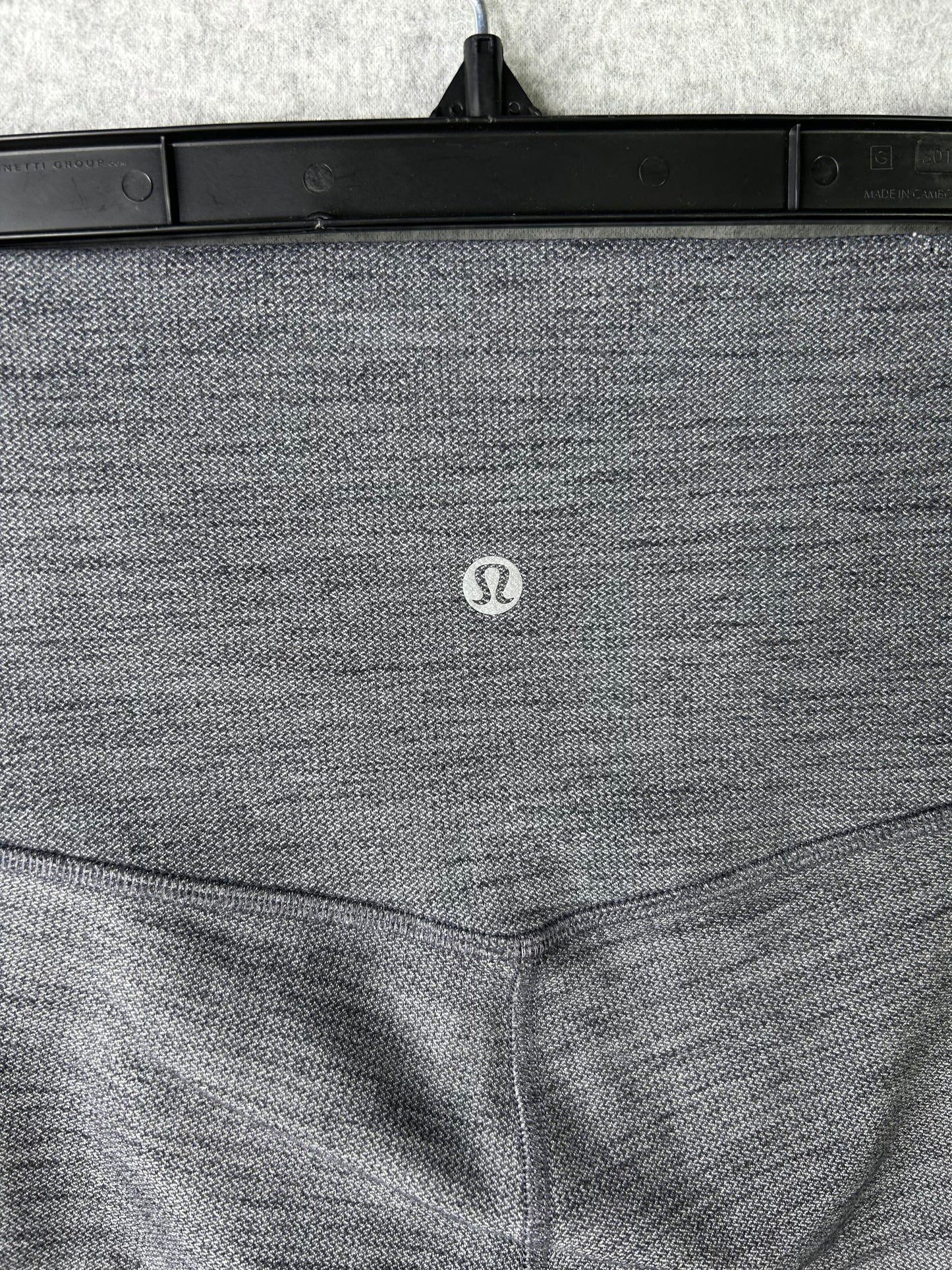 Lululemon Align Pant II 25" Size 6 Mini Heathered Herringbone Heathered Black White