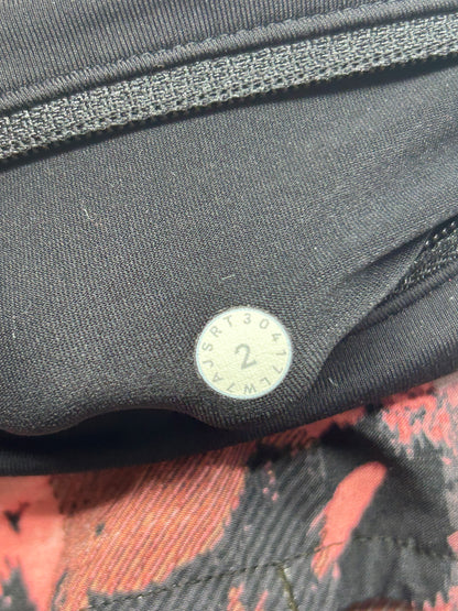 Lululemon Speed Up Short 2.5" Size 2 Translucence Alpine White Multi