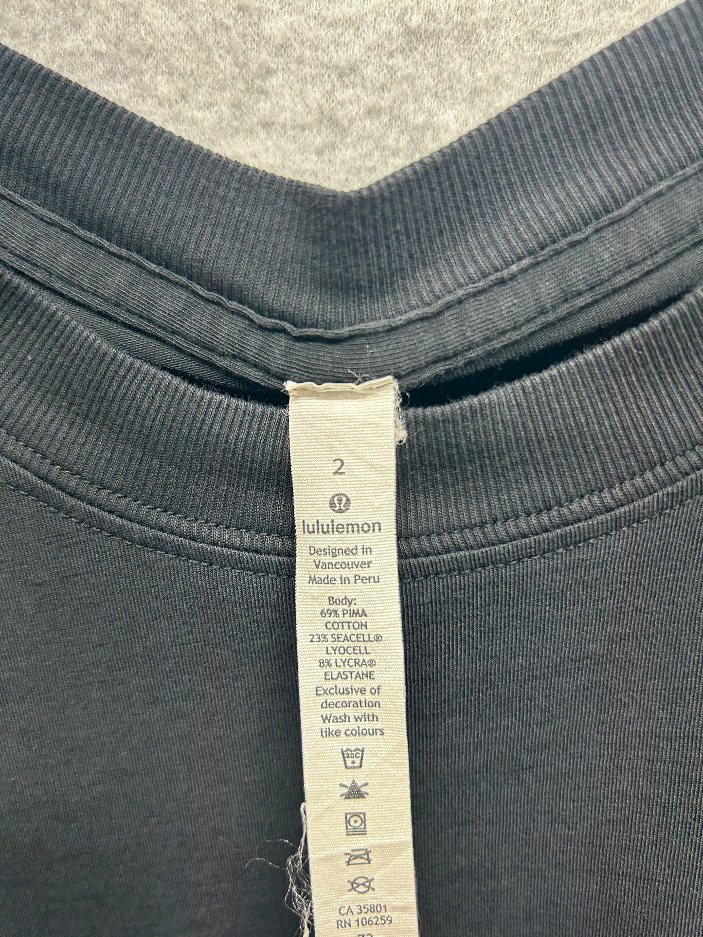 Lululemon Oversized Short Sleeve T Shirt Size 2 Black