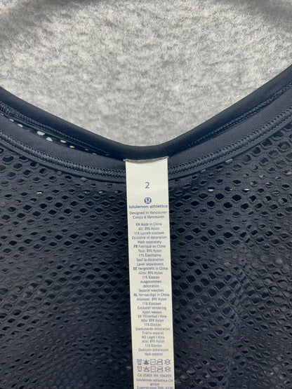Lululemon Sweat Your Heart Out Short Sleeve Size 2 Black