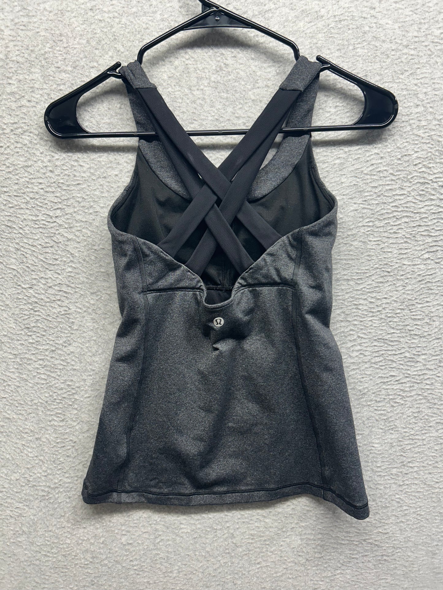 Lululemon Combo Strappy Tank Size 4 Gray Black