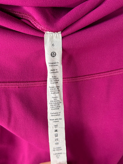 Lululemon Groove Super-High-Rise Flared Pant Nulu Size 6 Magenta Purple