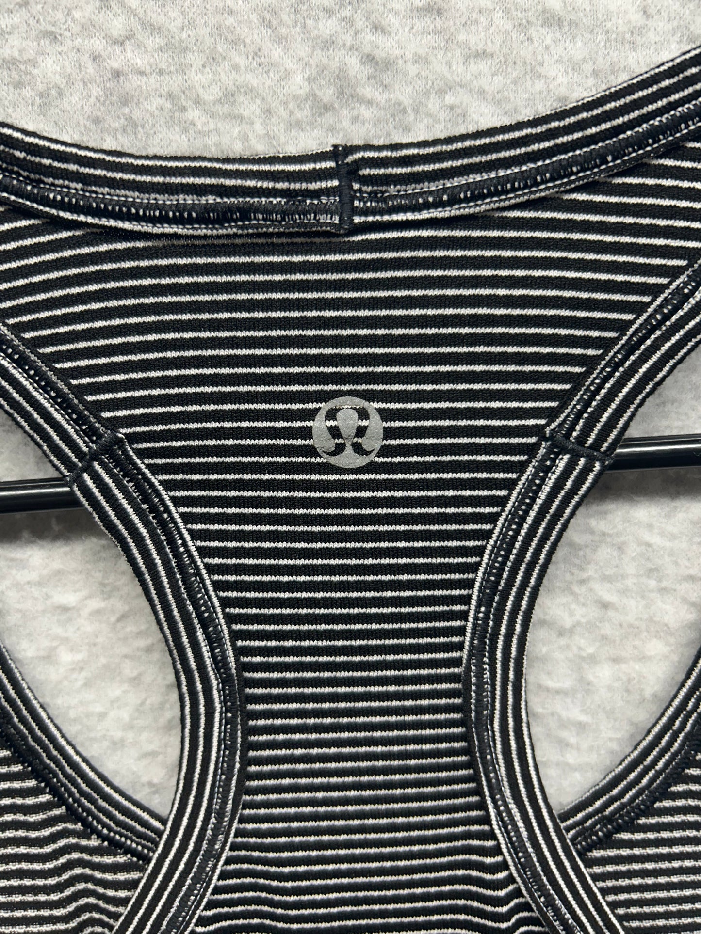 Lululemon Swiftly Tech Racerback Black White Stripe