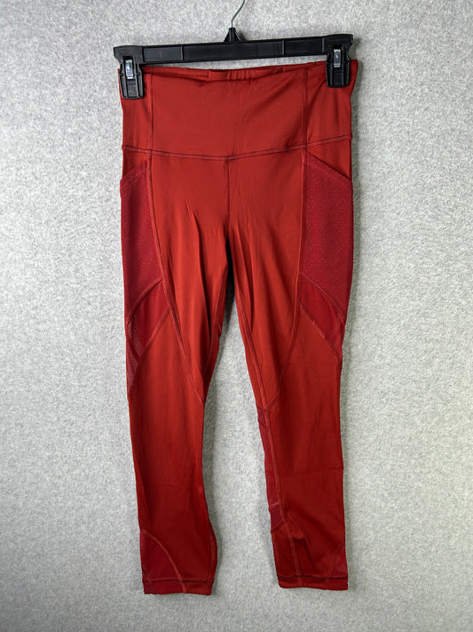 Lululemon Run Smoothly Crop 23" Size 4 Dark Sport Red
