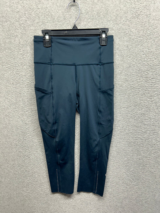 Lululemon Fast & Free Crop II Nulux 19" Size 4 Nocturnal Teal
