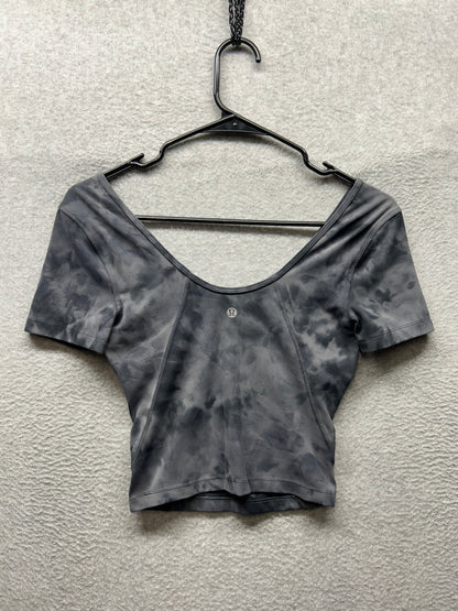 Lululemon Align T-Shirt Size 2 Diamond Dye Pitch Grey Graphite Grey